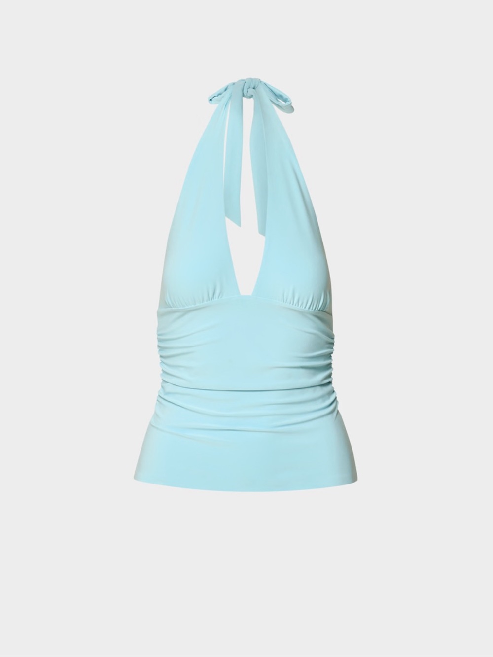 Aritzia Wylder Halter Tank Top in Light Aqua